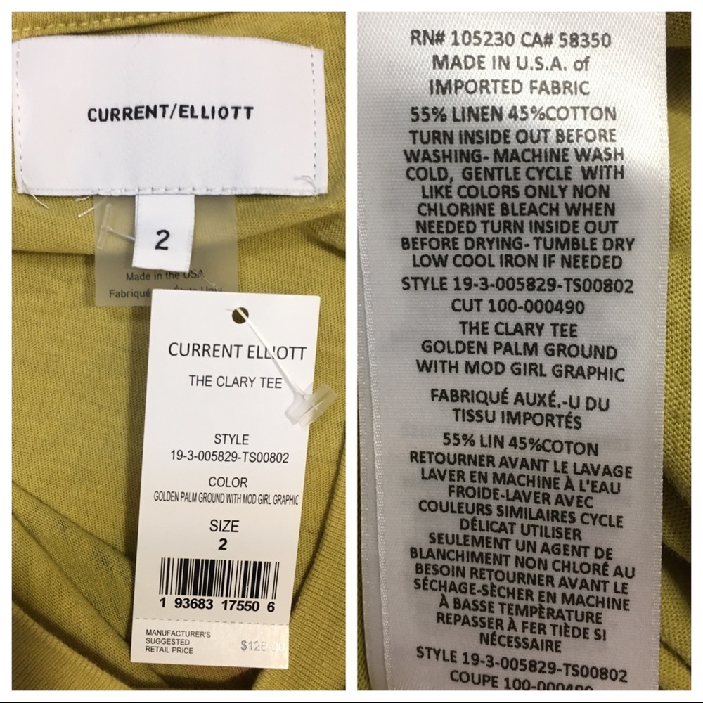 NWT! Current/Elliott The Clary Tee Mod Girl - Picture 10 of 10